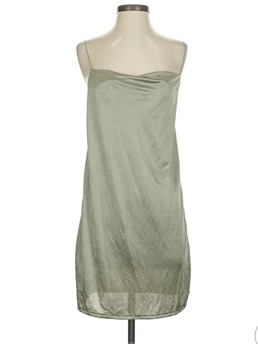 Zara Olive Green Slip Dress - Casual Chic